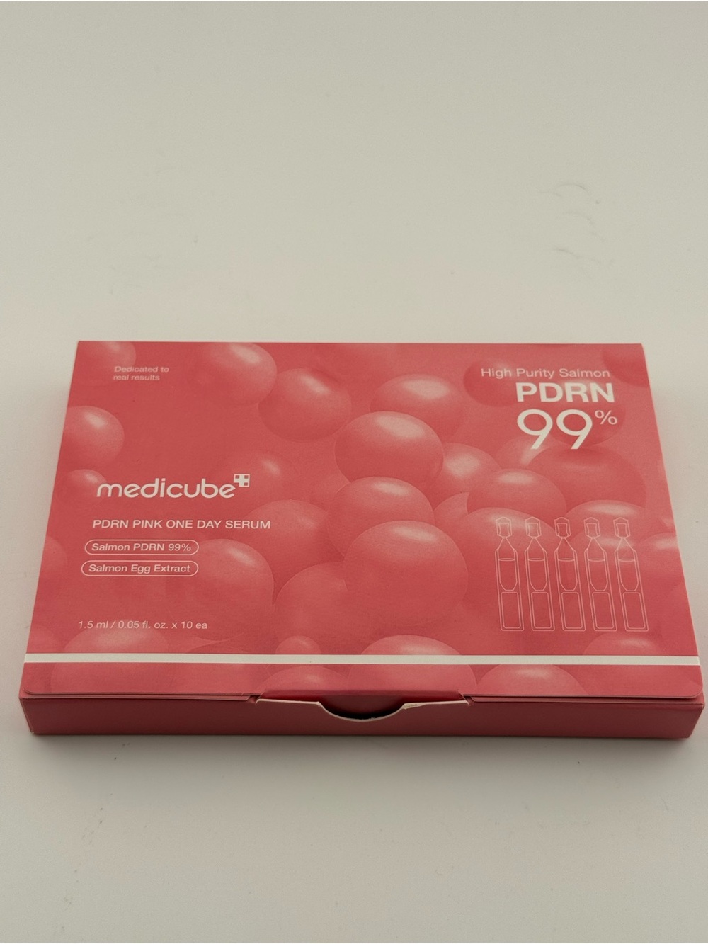 Medicube PDRN Pink One Day Serum - High Purity Salmon PDRN 99% Ampoules (10x 1.5